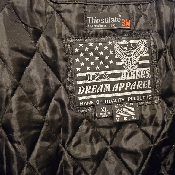 Women's USA Bikers Dream Apparel Genuine Leather 3M Thinsulate Motorcycle Jacket - Picture 6 of 16